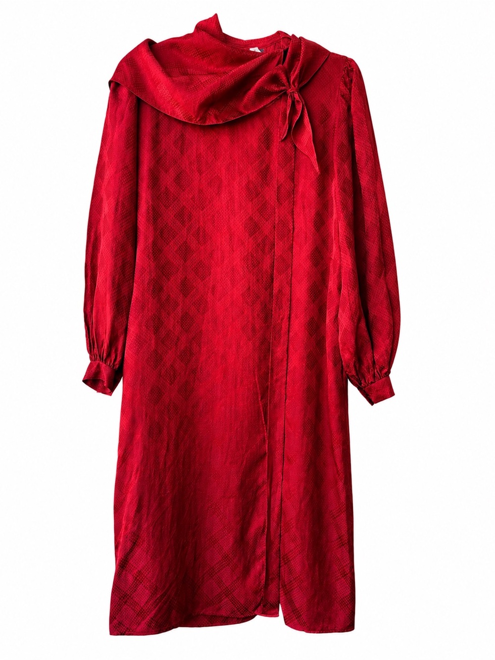 Vintage 70s/80s Gil Aimbez Bon Menage 100% Silk Jacquard Shift Dress Size 6